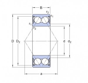 Подшипник 3304 A-2RS1-TN9/MT33 SKF